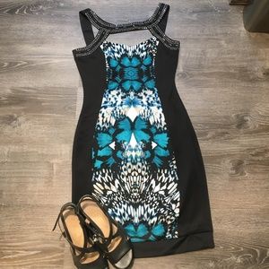 Dress Barn Butterfly Pattern Sheath Dress -Size 10
